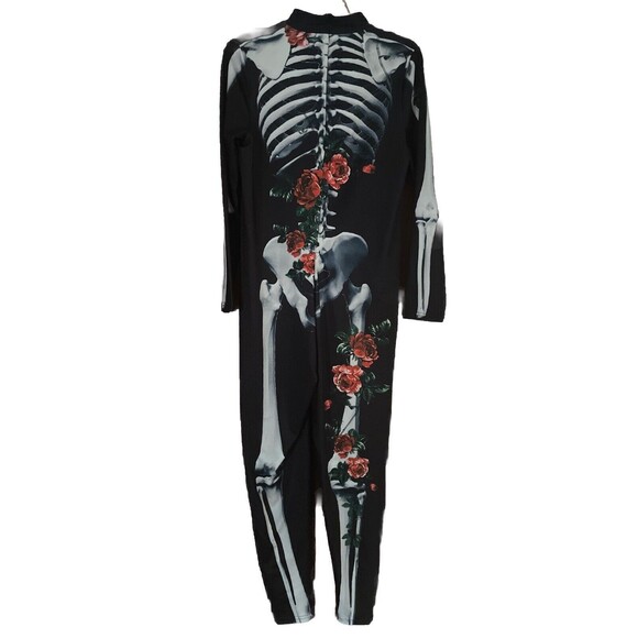 New Unisex 3D Halloween Cosplay Costumes Jumpsuit Skeleton Bone Bodysuit L - XL - Picture 6 of 6